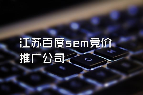 江苏百度sem竞价推广公司