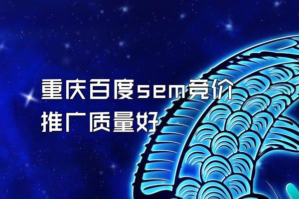 重庆百度sem竞价推广质量好